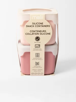 Melii Silicone Snack Pack 2 Piece Blush & Berry