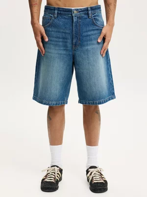 Men's Cotton On Med Blue Baggy Denim Shorts