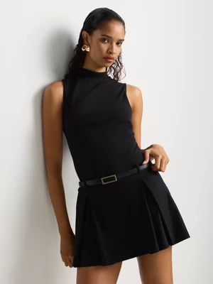 Combo Belted Mini Dress