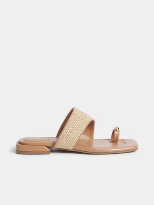 Raffia Toe Post Sandals