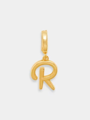 14ct Gold Plated Initial R Charm