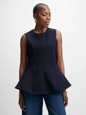 Jet Women's Navy Melton Sleevless Top