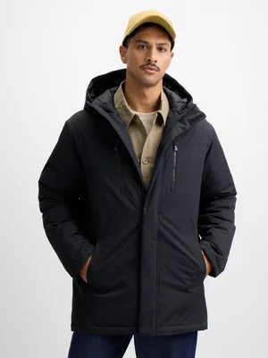 Exact Men's Black Parka Jacket