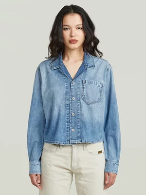 G-Star Women's Asinart Resort Boxy Denim Blue Jacket 