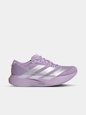 adidas Womens Adizero Evo SL Plum/Silver Running Shoes 
