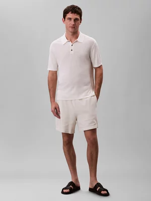 Men's Calvin Klein White Cotton Waffle Shorts