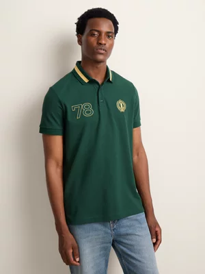 Fabiani Men's Gold/Emerald Fashion Polo Shirt