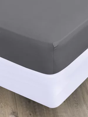 Volpes Cotton 200TC Charcoal Fitted Sheet