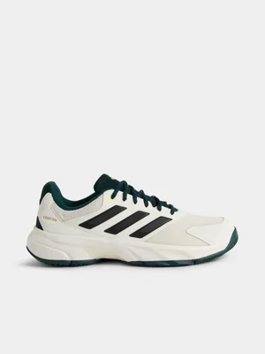 adidas Mens Courtjam 3 White White/Silver Tennis Shoes 