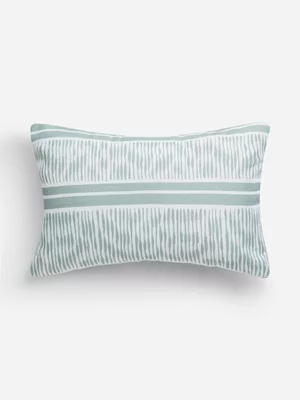 Jet Home Sea Green Linear Stripe Cushion