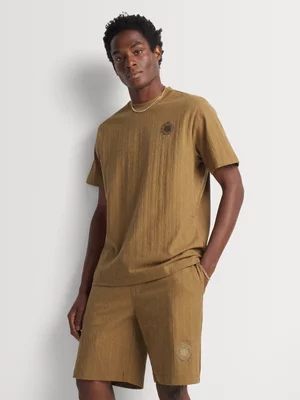 Fabiani Men's Green Jacquard Shorts