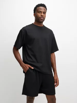 Exact Men's Black Textured Shorts