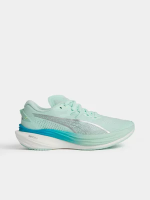 Puma Womens Deviate Nitro 3 Mint/Blue Running Shoes