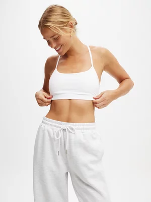 Women's Cotton On White Active 365 Keyhole Crop Top