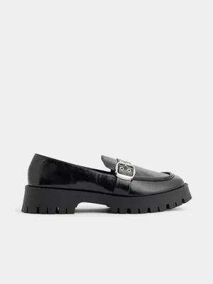Jet Women's Black Chunky Studded Loafer