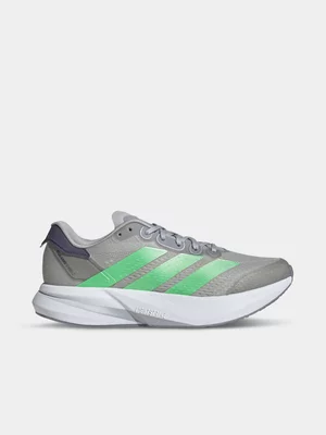 adidas Mens Duramo Speed 2 Grey/Green Running Shoes 