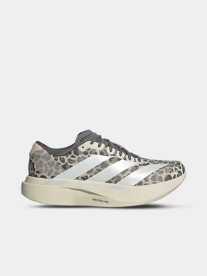 adidas Womens Adizero Evo SL Linen/Metallic/Grey Running Shoes 