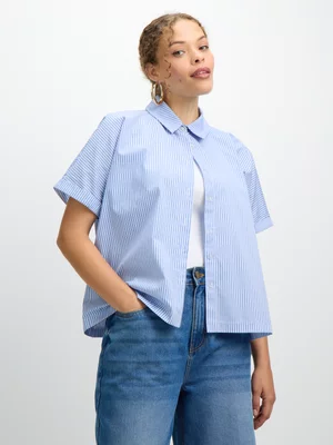 Jet Women's Blue Stripe Poplin Shirt
