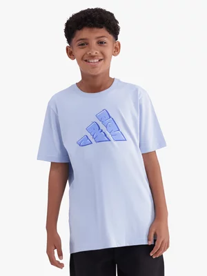 adidas Boys Graffiti Blue Tee