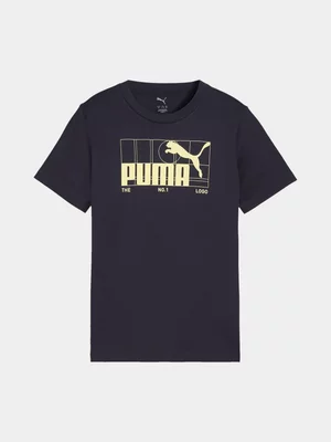 Puma Boys No.1 Logo Navy Tee