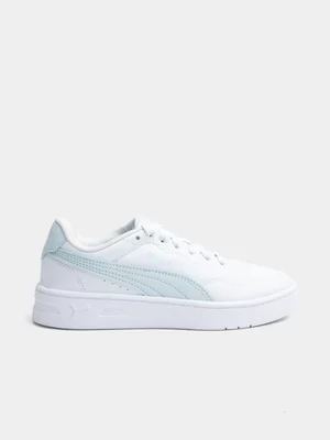 Junior Puma Court Lally White/Blue Sneaker