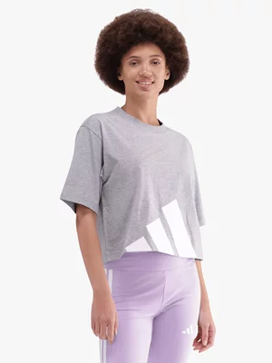 adidas Womens Essential Big Logo Boyfriend Grey Tee