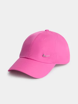 Nike Unisex Dry-Fit Club Metal Swoosh Pink Cap