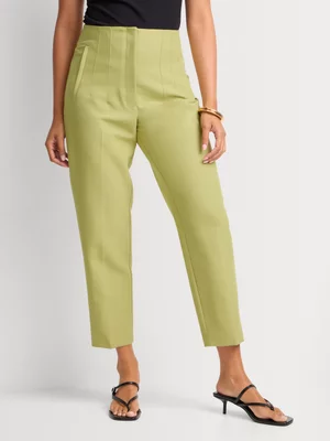 Tapered Darted High Waist Pants