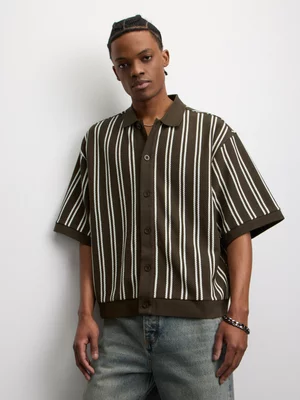 Redbat Classics Men's Textured Brown Shirts