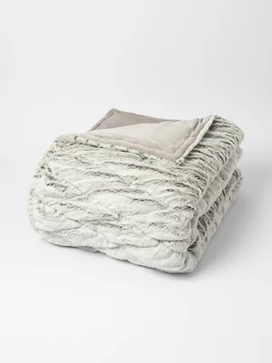 Indulgent Aurora Blanket Grey  150x200
