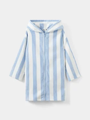 Cotton On Kids Light Blue Zip Thru Hooded Towel