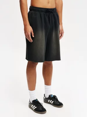 Men's Cotton On Black Super Baggy Fleece Shorts