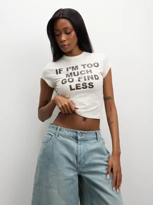 The FIX Women's White 'I'm Too Much' Graphic Top