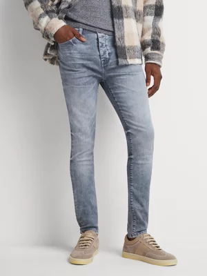 Relay Jeans Men's Super Skinny Grey Denim