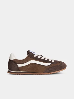Vans Women's Super Lowpro Suede Demitasse Brown/White Sneaker