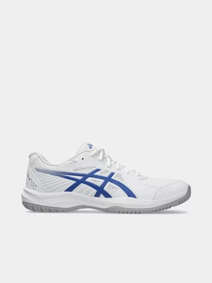 Asics Mens Court Slide 4 White/Blue Court Shoes 