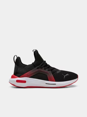 Mens Puma Softride Enzo 5 Black/Red Sneaker