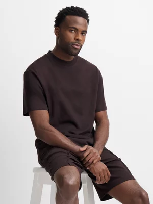 Jet Men's Chocolate Brown Basic T-shirt