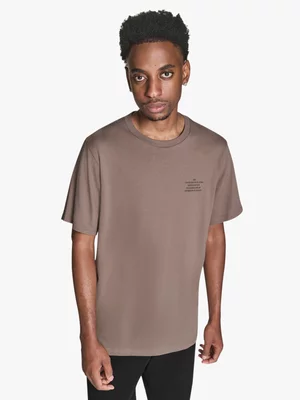 Converse Men's Taupe Seasonal Type Driven Beige T-shirt