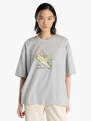 New Balance Women's Flower Shoe Grey T-shirt