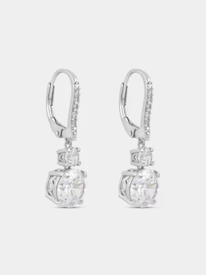 Cheté Sterling Silver Cubic Zirconia Double Drop Earrings