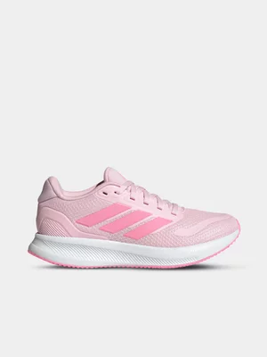 adidas Junior Grade-School Runfalcon 5 Pink/White Running Shoes 