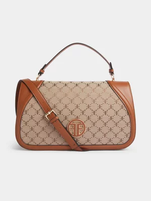 FF Jacquard Large Top Handle Bag