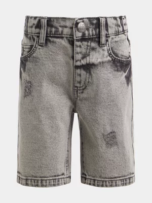 Exact Younger Boy's Grey Rip & Repair Shorts