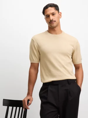Exact Men's Natural Cotton Knit T-Shirt