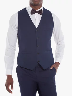 Markham Men's Black/Light Grey/Navy Suit Waistcoat