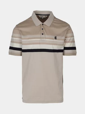 Men's Pringle Stone Justin Stripe Mercerised Golfer