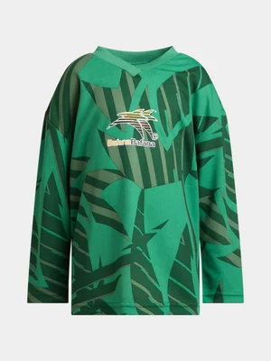 Jet Younger Boys Bafana Bafana Green Soccer Long Sleeve T-shirt