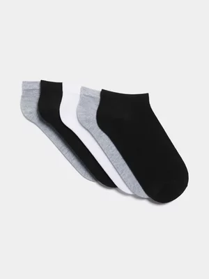 Jet Women's 5 Pack MIX TL Black White Grey Multicolour Socks