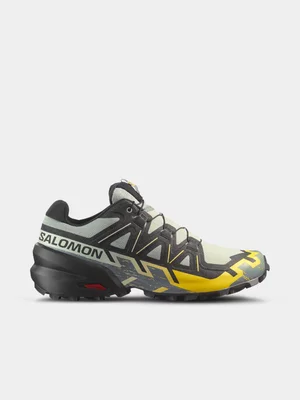 Salomon Mens Speedcross 6 Grey/YellowTrail Running Shoes